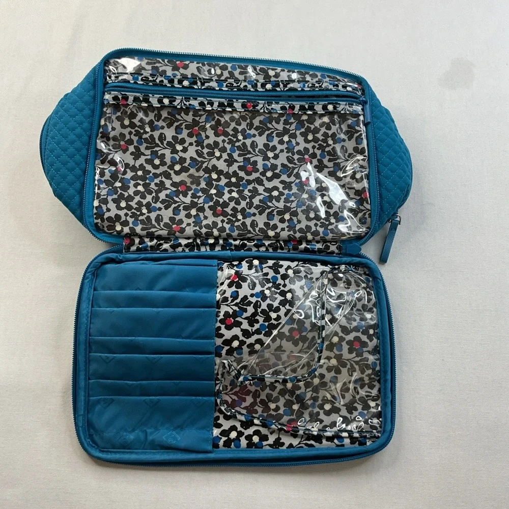 Vera Bradley Iconic Large Blush Brush Case Makeup Bag Travel Pouch